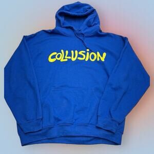 COLLUSION Men’s Small Blue Hooded Sweatshirt